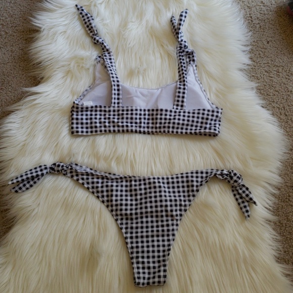 Last L!!! Gingham bandeau bikini set - Picture 5 of 6